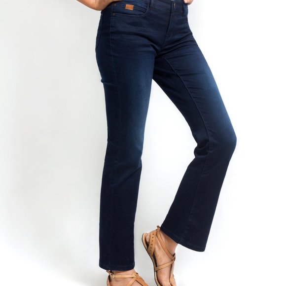 Women’s Bootcut Fit Stretch Dark Blue Denim Pant - Picture 2 of 5